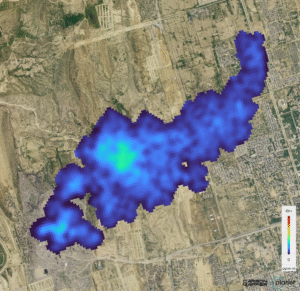 satellite detection of gas plumes