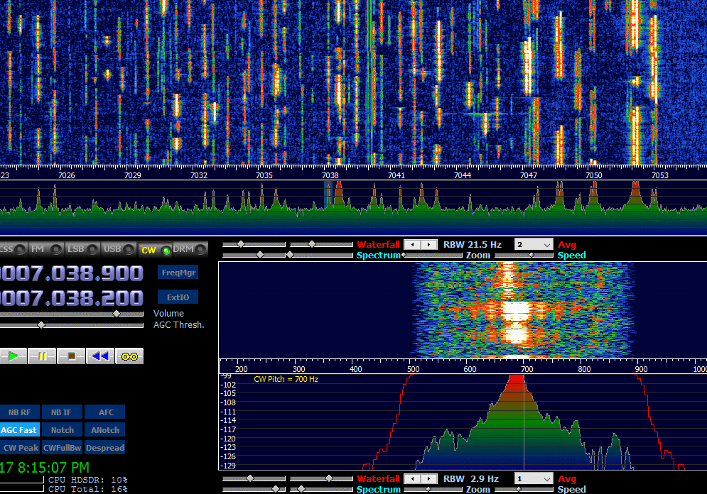 Ham Radio hdsdr-waterfall