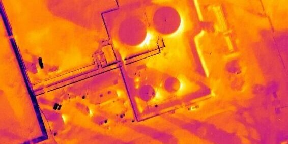 Remote Sensing Industrial Tanks FLIR Thermal Imaging Mitchinson Flight Centre Danno Peters